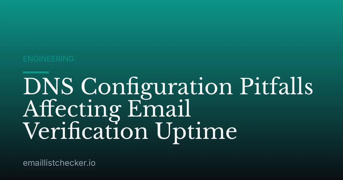 DNS Configuration Pitfalls Affecting Email Verification Uptime