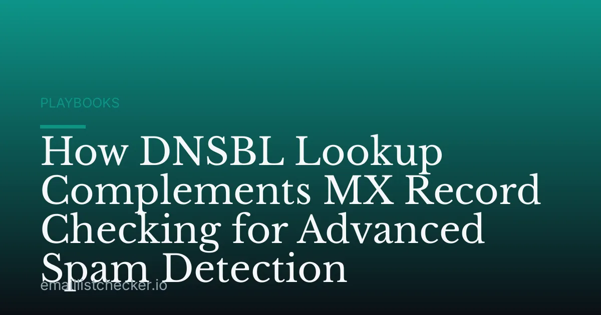 How DNSBL Lookup Complements MX Record Checking for Advanced Spam Detection