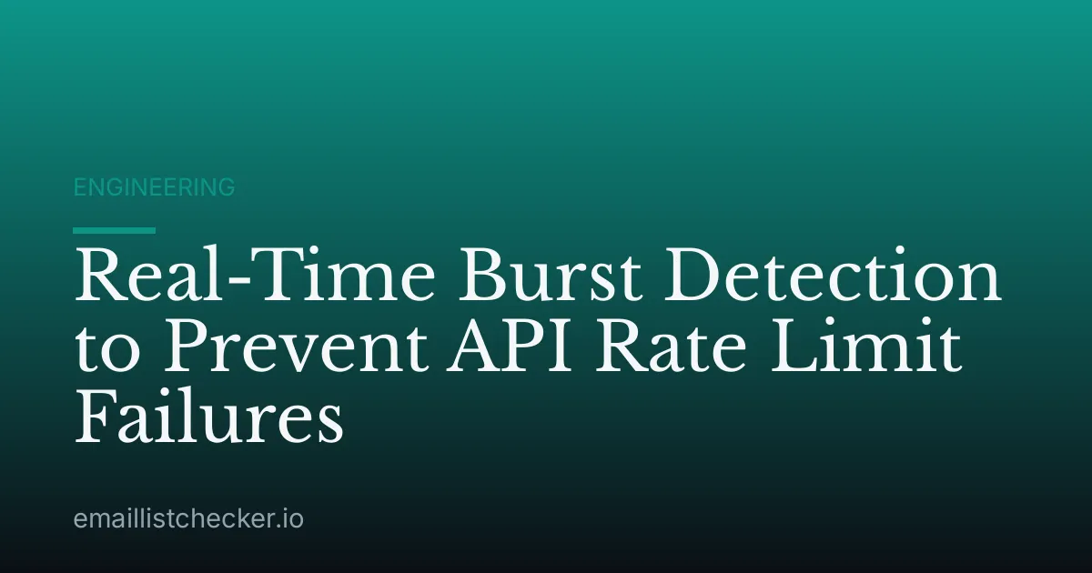 Real-Time Burst Detection to Prevent API Rate Limit Failures