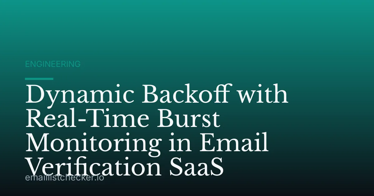 Dynamic Backoff with Real-Time Burst Monitoring in Email Verification SaaS
