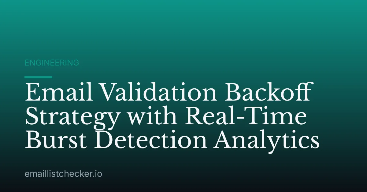 Email Validation Backoff Strategy with Real-Time Burst Detection Analytics
