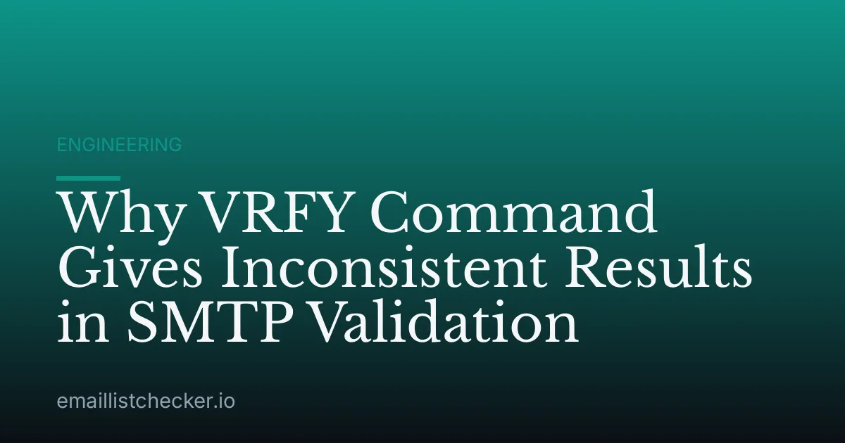 Why VRFY Command Gives Inconsistent Results in SMTP Validation