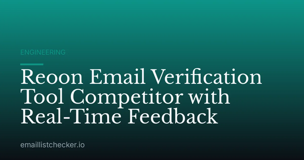 Reoon Email Verification Tool Competitor with Real-Time Feedback