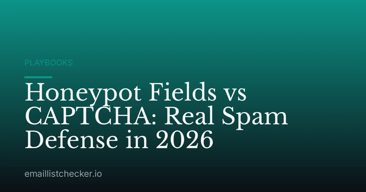 Honeypot Fields vs CAPTCHA: Real Spam Defense in 2026