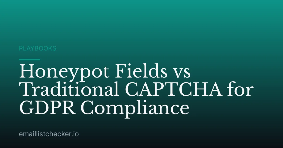 Honeypot Fields vs Traditional CAPTCHA for GDPR Compliance