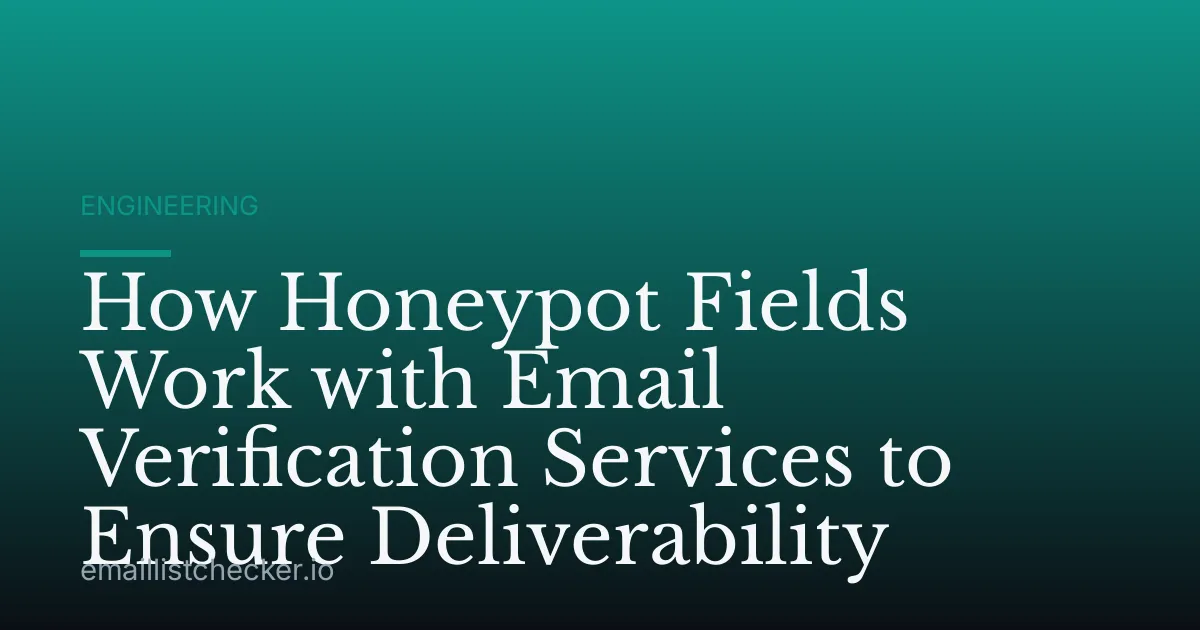 How Honeypot Fields Work with Email Verification Services to Ensure Deliverability