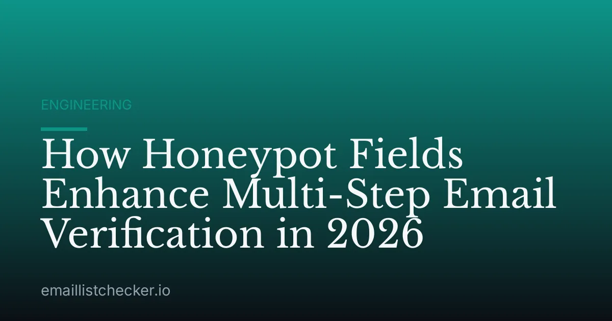 How Honeypot Fields Enhance Multi-Step Email Verification in 2026