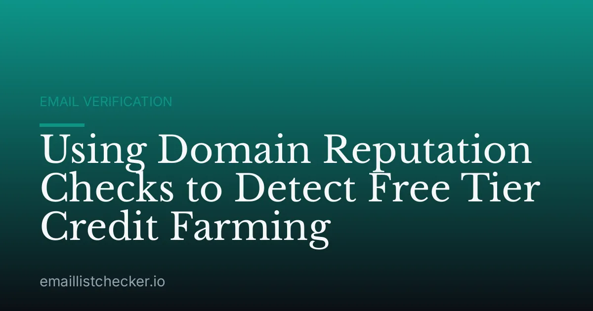 Using Domain Reputation Checks to Detect Free Tier Credit Farming