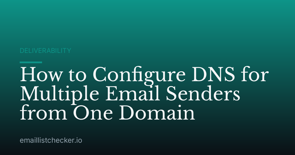 How to Configure DNS for Multiple Email Senders from One Domain