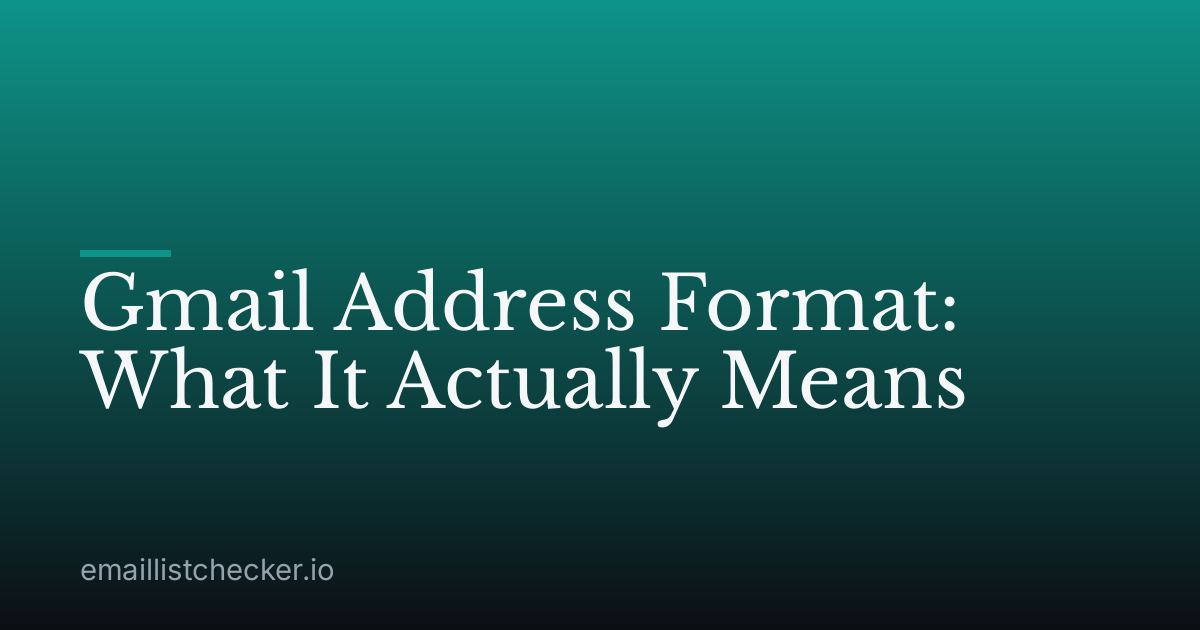 Gmail Address Format: What It Actually Means
