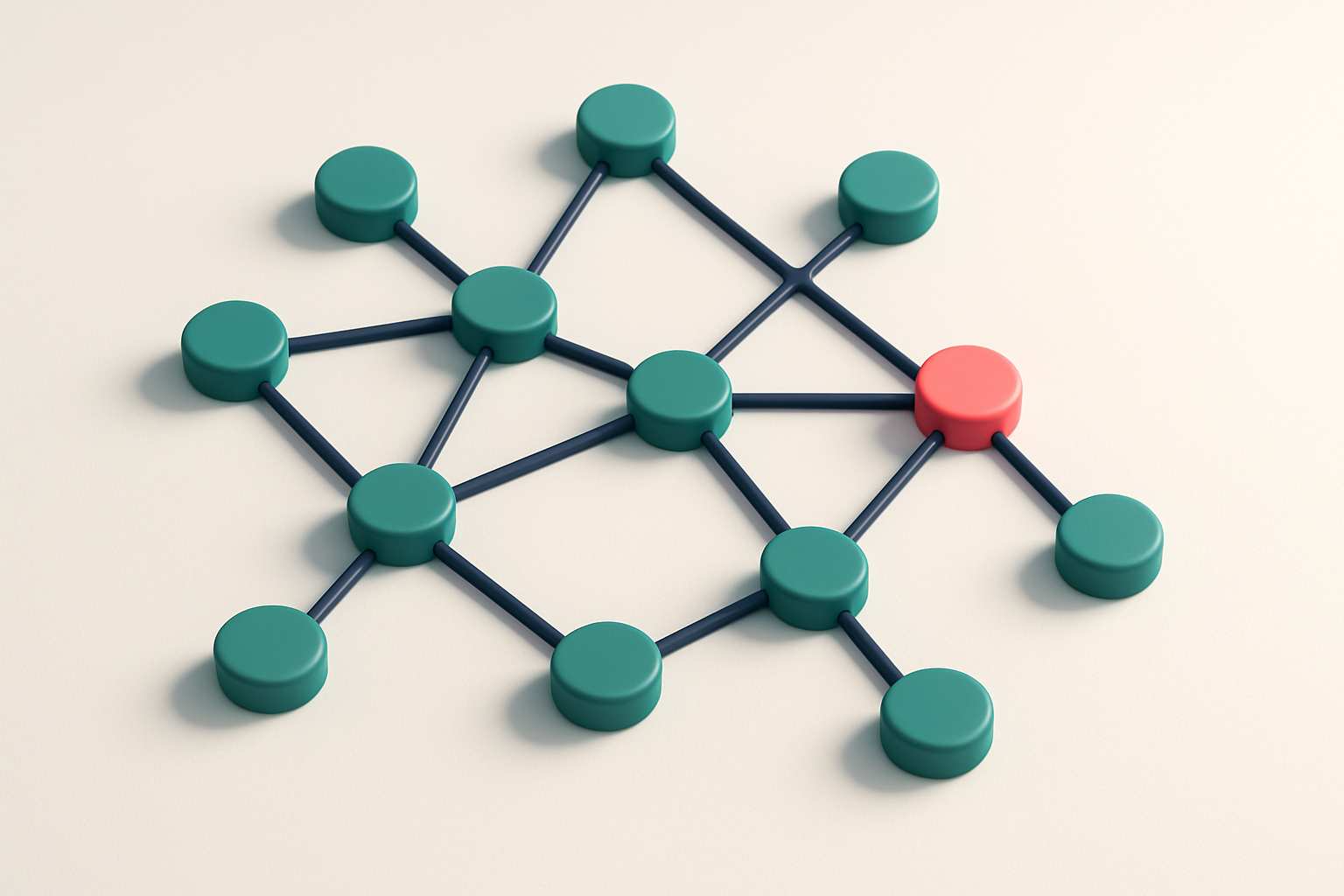 a network of small circular nodes connected by lines