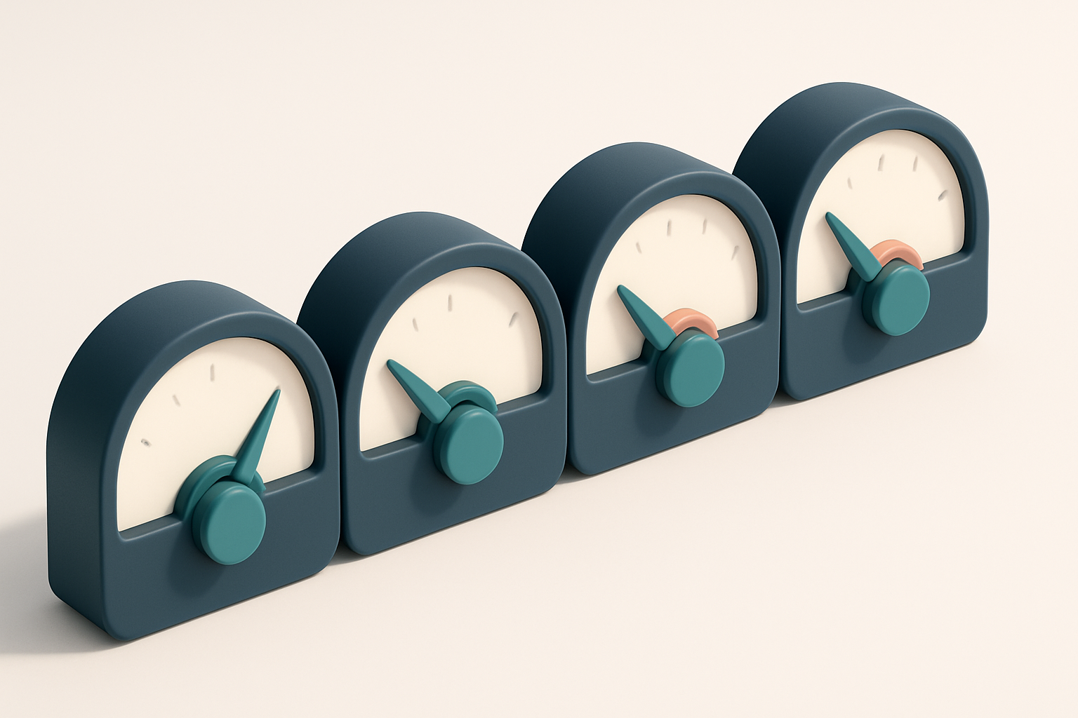 a row of four gauges with labels: 'Bounce Rate', 'Engagement', 'Reputation', 'Delivery'