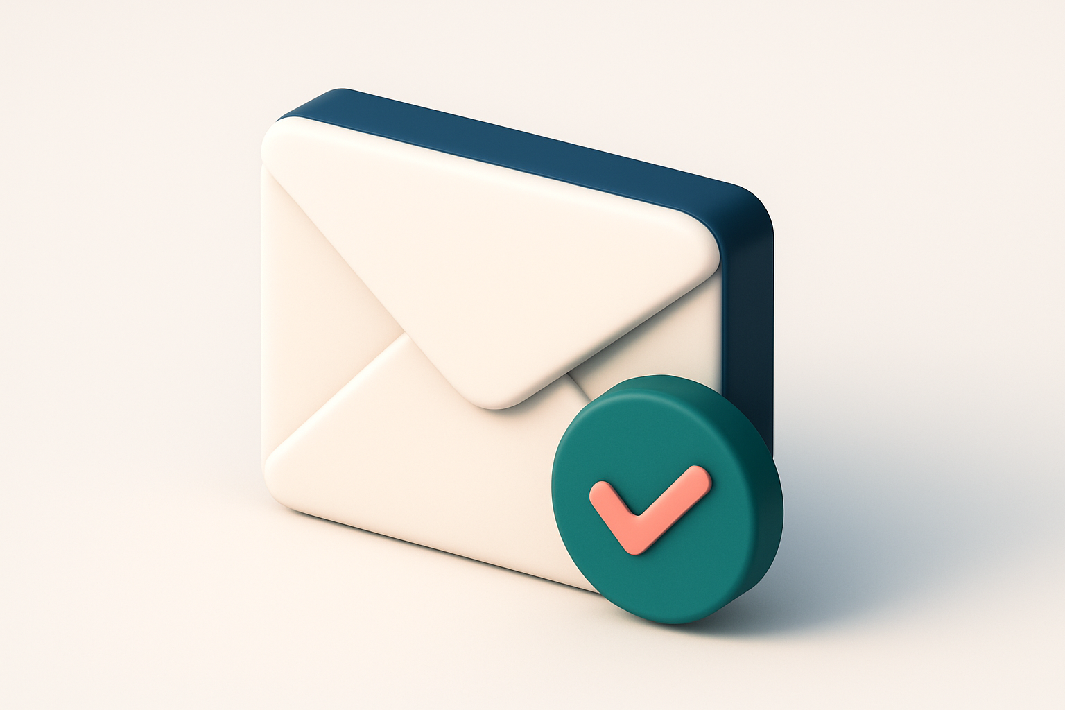 a single envelope with a green checkmark