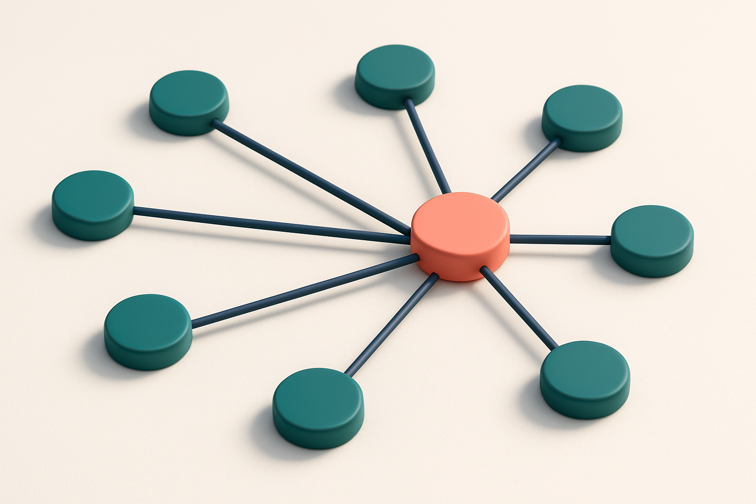 a network of small circular nodes connected by lines