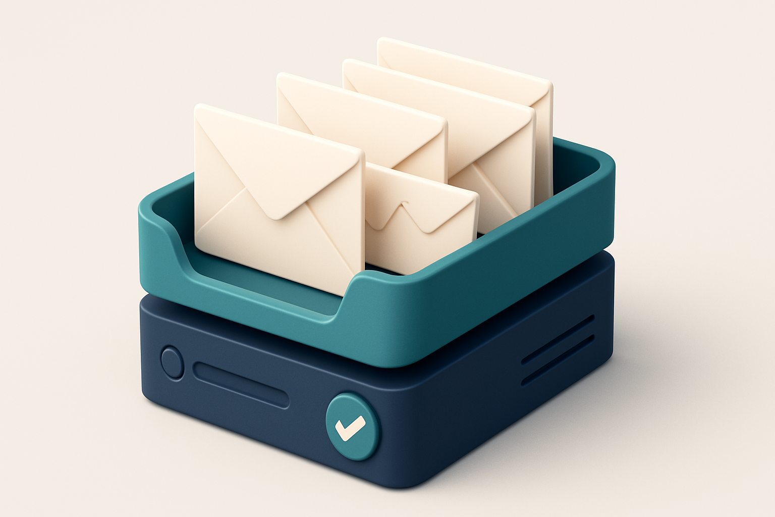 Hero: an isometric inbox containing envelopes labeled 'From', 'Reply-To', 'Subject', and 'Return-Path', with a red 'Inva