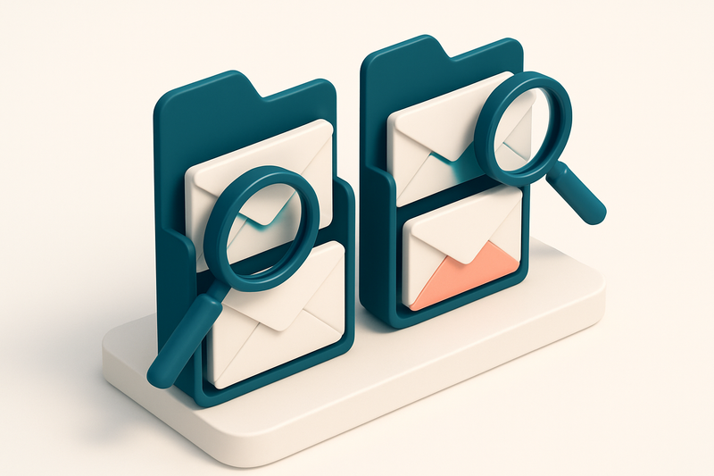 Hero: an isometric illustration of an email inbox with envelopes organized under 'GDPR' and 'CAN-SPAM' labeled folders,