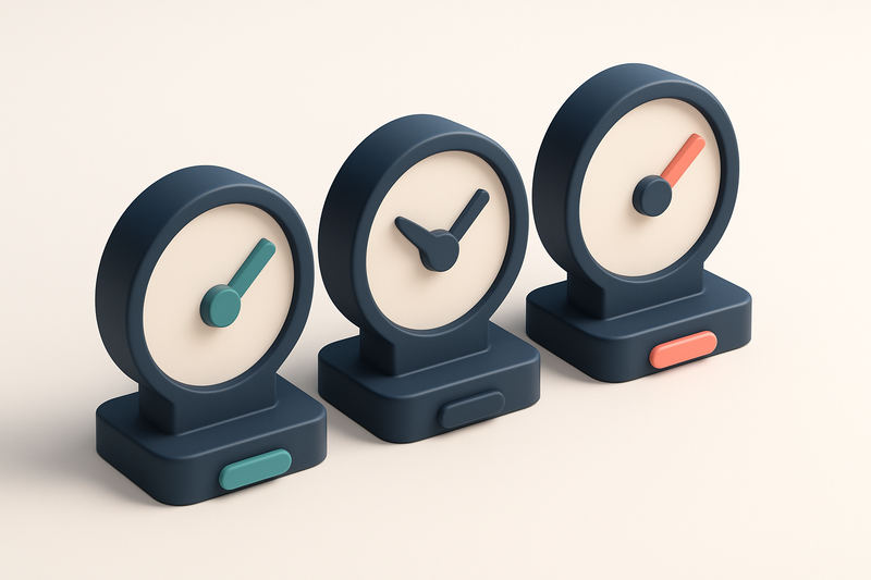 a row of three gauges with labels: Valid, Invalid, Catch-all