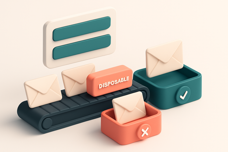 An isometric view of a digital e-commerce checkout funnel: input fields for name and email at the top, followed by a con