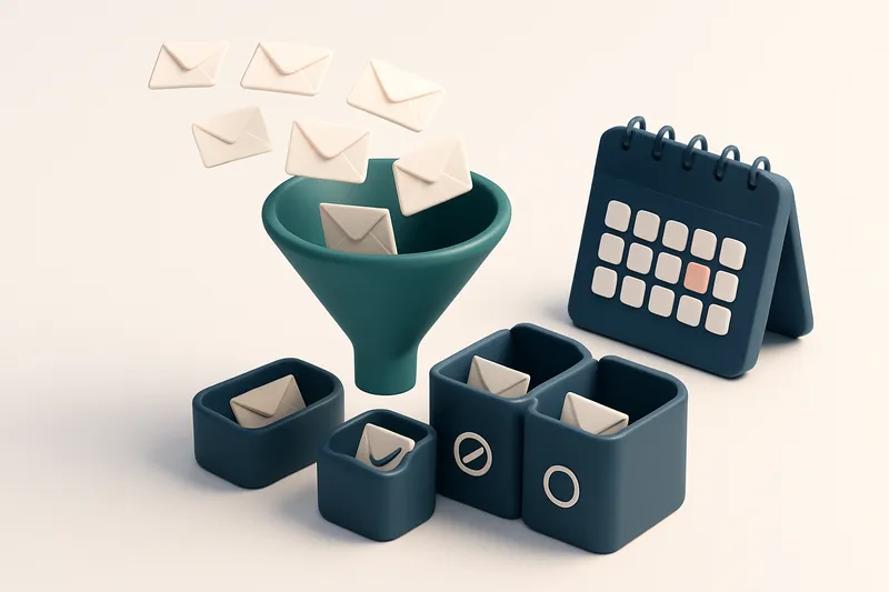 Hero: an isometric scene showing a network of emails flowing through a 'verification' funnel that sorts into 'high engag