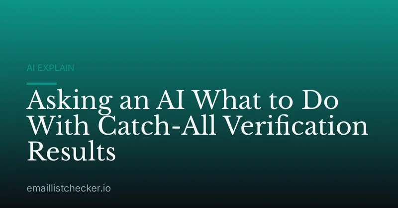 Asking an AI What to Do With Catch-All Verification Results