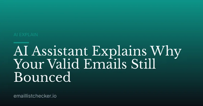 AI Assistant Explains Why Your Valid Emails Still Bounced