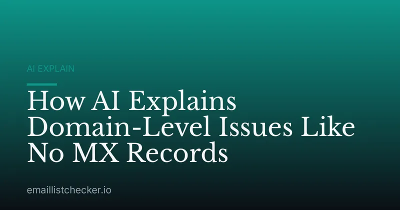 How AI Explains Domain-Level Issues Like No MX Records