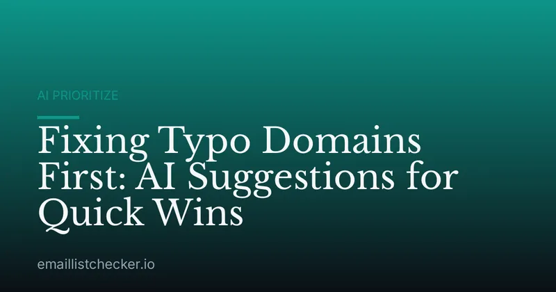 Fixing Typo Domains First: AI Suggestions for Quick Wins