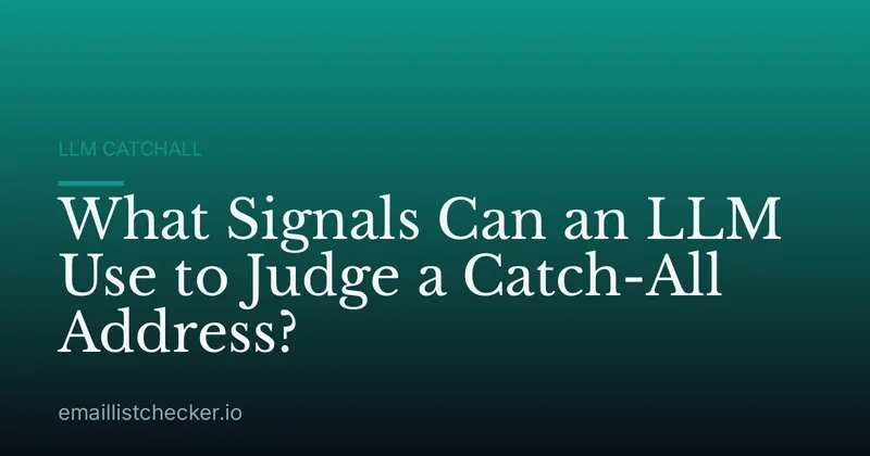 What Signals Can an LLM Use to Judge a Catch-All Address?