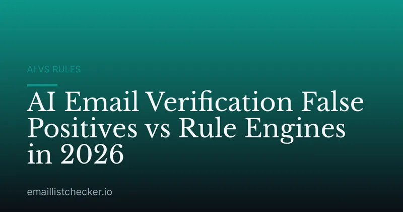 AI Email Verification False Positives vs Rule Engines in 2026