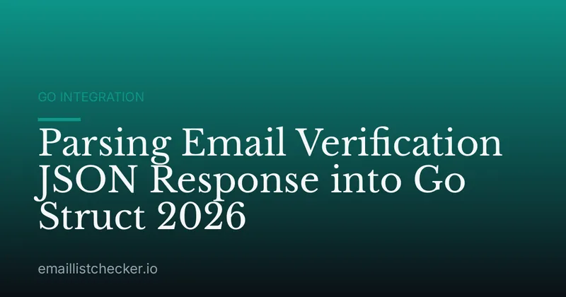 Parsing Email Verification JSON Response into Go Struct 2026