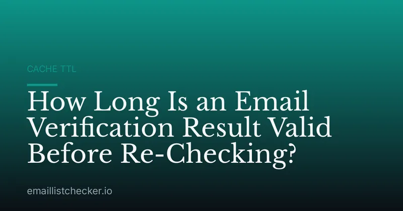How Long Is an Email Verification Result Valid Before Re-Checking?