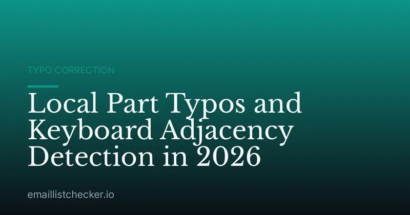 Local Part Typos and Keyboard Adjacency Detection in 2026