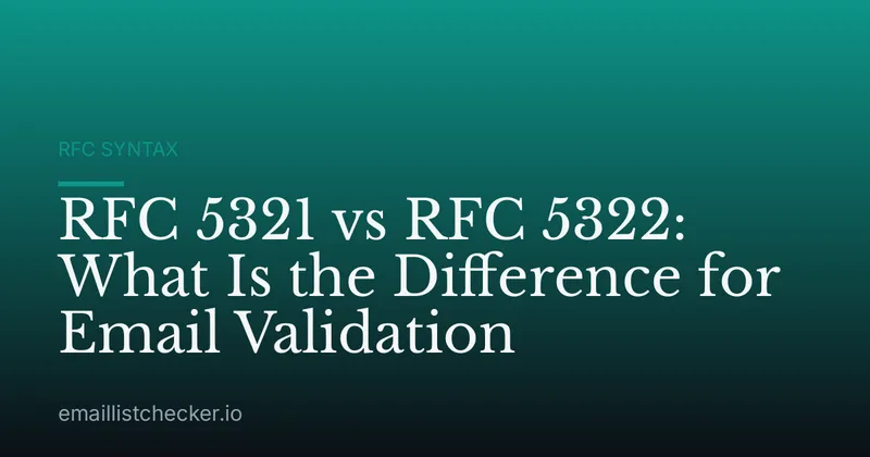 RFC 5321 vs RFC 5322: What Is the Difference for Email Validation