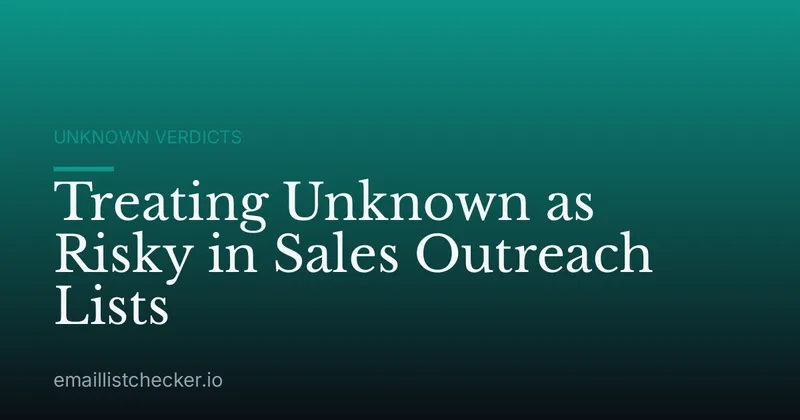 Treating Unknown as Risky in Sales Outreach Lists