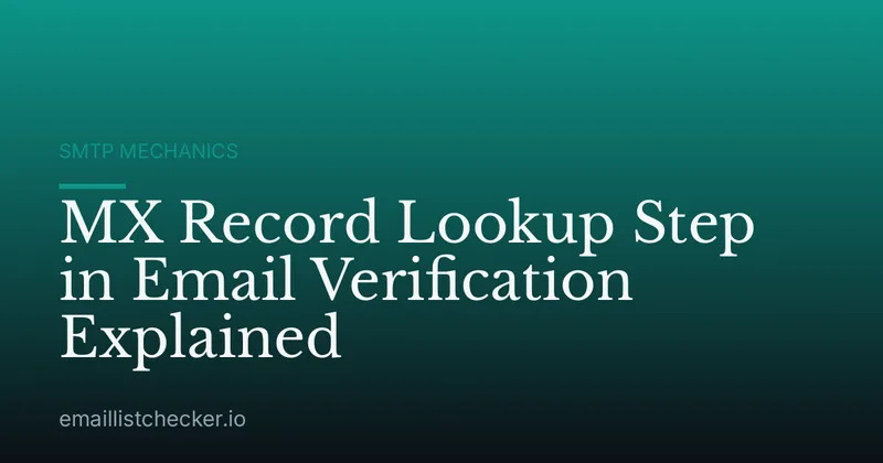 MX Record Lookup Step in Email Verification Explained