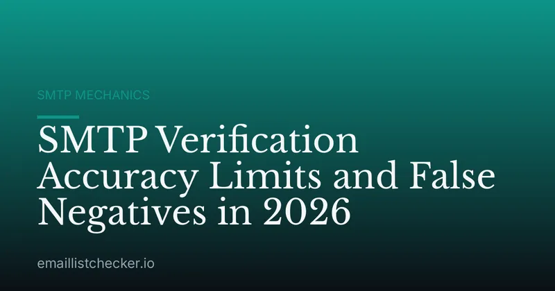 SMTP Verification Accuracy Limits and False Negatives in 2026