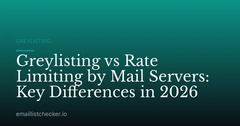 Greylisting vs Rate Limiting by Mail Servers: Key Differences in 2026