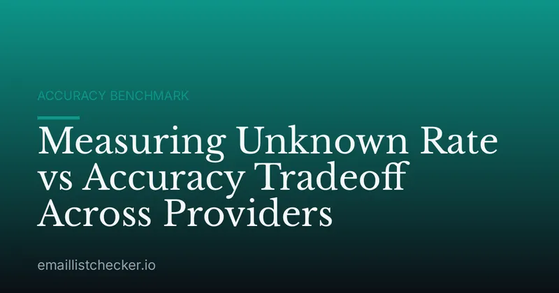 Measuring Unknown Rate vs Accuracy Tradeoff Across Providers