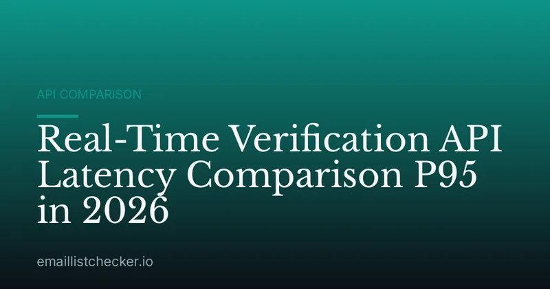 Real-Time Verification API Latency Comparison P95 in 2026
