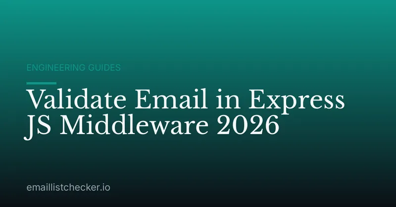 Validate Email in Express JS Middleware 2026
