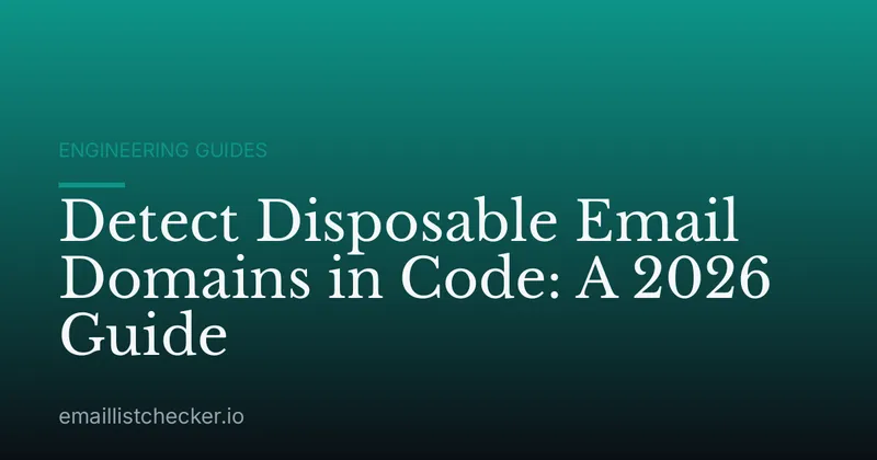 Detect Disposable Email Domains in Code: A 2026 Guide