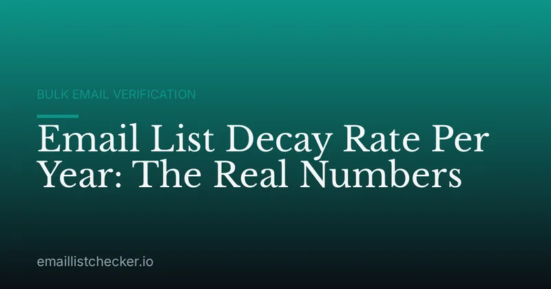Email List Decay Rate Per Year: The Real Numbers