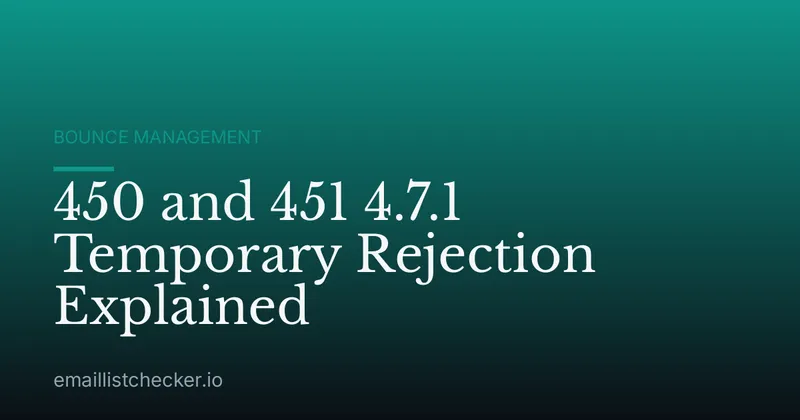 450 and 451 4.7.1 Temporary Rejection Explained