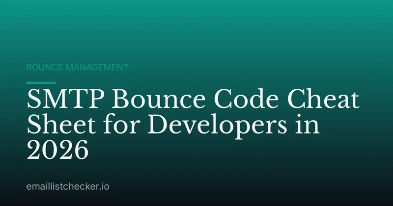 SMTP Bounce Code Cheat Sheet for Developers in 2026