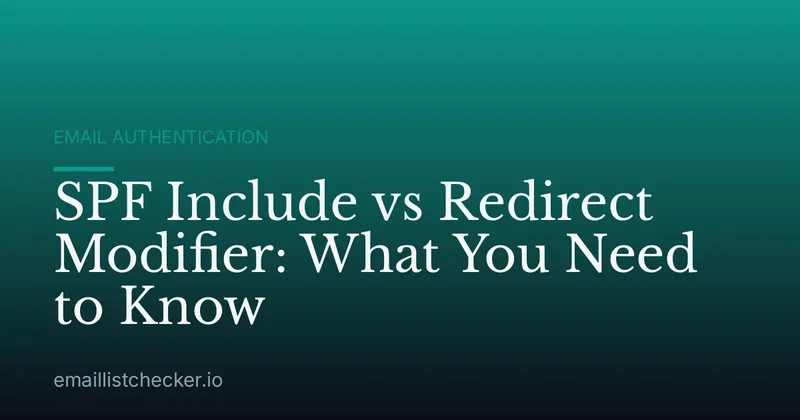 SPF Include vs Redirect Modifier: What You Need to Know