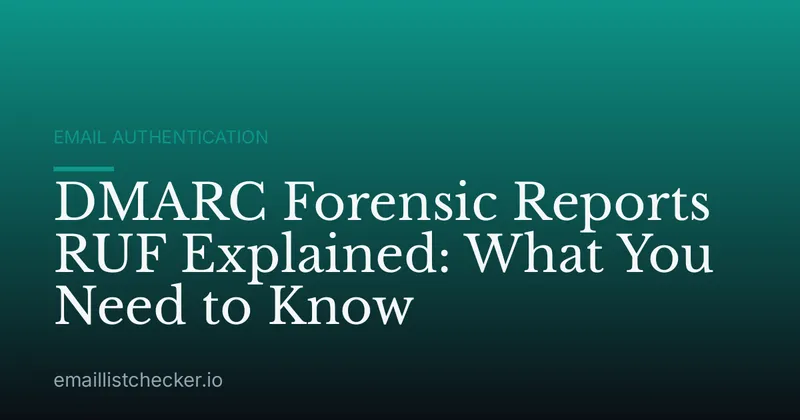 DMARC Forensic Reports RUF Explained: What You Need to Know