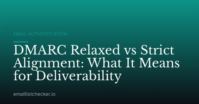 DMARC Relaxed vs Strict Alignment: What It Means for Deliverability