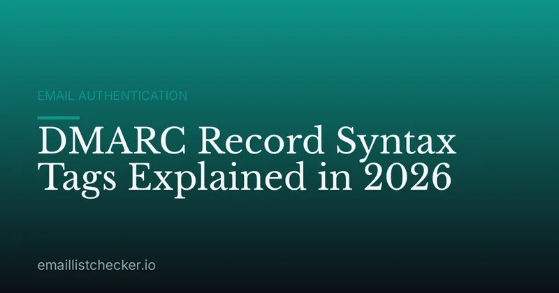 DMARC Record Syntax Tags Explained in 2026