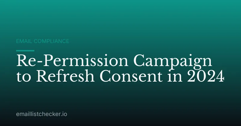 Re-Permission Campaign to Refresh Consent in 2024