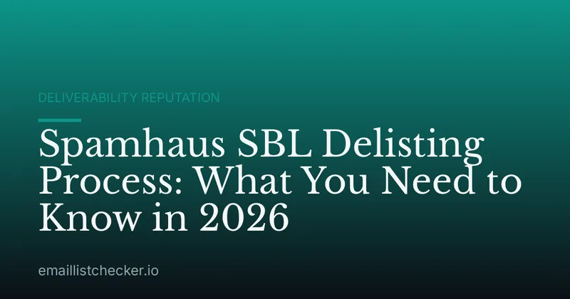 Spamhaus SBL Delisting Process: What You Need to Know in 2026